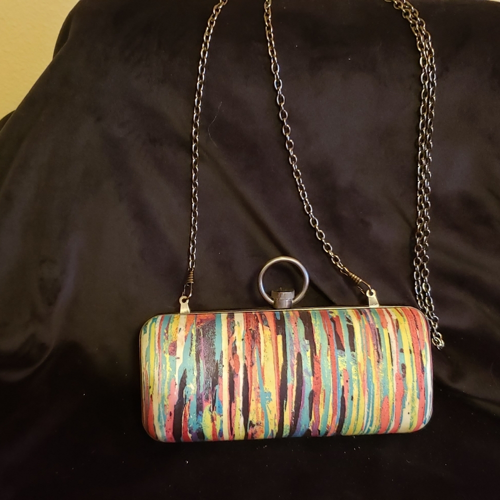 Prabal Gurung For Target Hardside Colorful Striped Women's Clutch